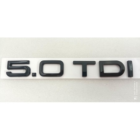 EMBLEMA TRASERO AUDI 5.0 NEGRO