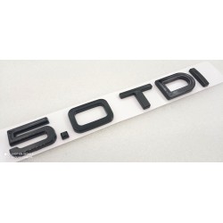 EMBLEMA TRASERO AUDI 5.0 NEGRO