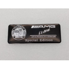 EMBLEMA MERCEDES BENZ AMG affalterbach germany Special Edition negro brillo Perfecto para regalo!