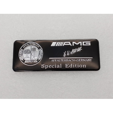 EMBLEMA MERCEDES BENZ AMG affalterbach germany Special Edition negro brillo Perfecto para regalo!