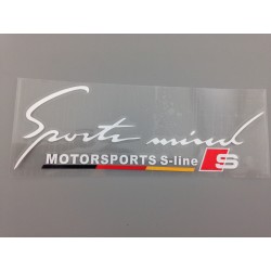 Vinilo Pegatina SPORTS MIND MOTORSPORTS Sline Blancas