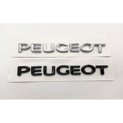 Emblema logo trasero letras PEUGEOT cromado