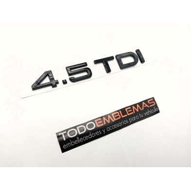 EMBLEMA TRASERO AUDI 4.5 TDI NEGRO