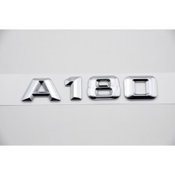 EMBLEMA LETRAS MERCEDES BENZ CLASE A A180 CROMADAS