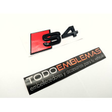 Emblema Trasero Letras AUDI S4 Negro Brillo