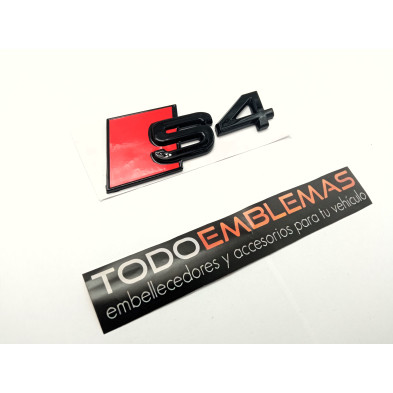 EMBLEMA TRASERO LETRAS AUDI S4 NEGRAS