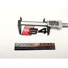 Emblema Trasero Letras AUDI S4 Negro Brillo