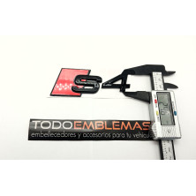 Emblema Trasero Letras AUDI S4 Negro Brillo