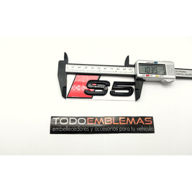 Emblema Trasero Letras AUDI S5 Negro Brillo