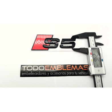 EMBLEMA TRASERO LETRAS AUDI S5 NEGRAS