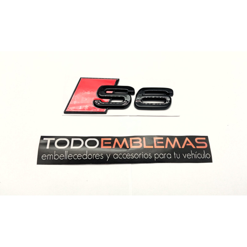 Emblema Trasero Letras AUDI S6 Negro Brillo