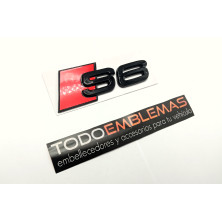 Emblema Trasero Letras AUDI S6 Negro Brillo