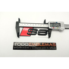 Emblema Trasero Letras AUDI S6 Negro Brillo