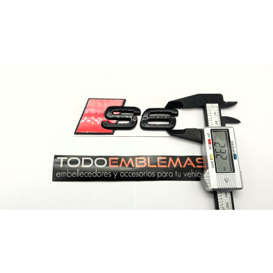 Emblema Trasero Letras AUDI S6 Negro Brillo