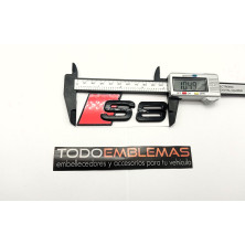 Emblema Trasero Letras AUDI S8 Negro Brillo