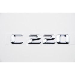 EMBLEMA LETRAS MERCEDES BENZ CLASE C C220 CROMADAS