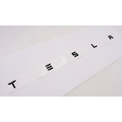 EMBLEMA TRASERO LETRAS TESLA NEGRO