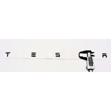 EMBLEMA TRASERO LETRAS TESLA NEGRO