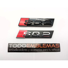 Emblema de Parrilla AUDI SQ2 Negro