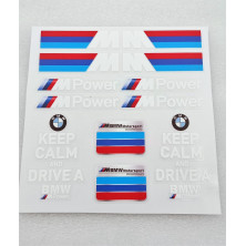 VINILO BMW MOTORSPORT Keep Calm and drive blanco