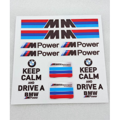 VINILO BMW MOTORSPORT Keep Calm and drive negro