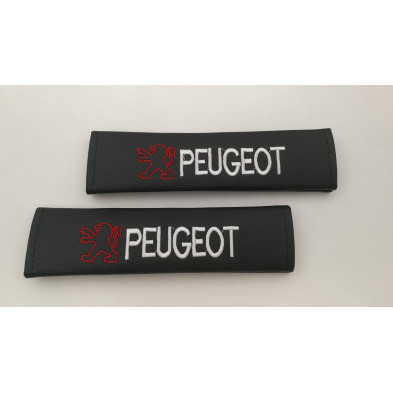 Juego de 2 Cubre cinturones PEUGEOT Carbono