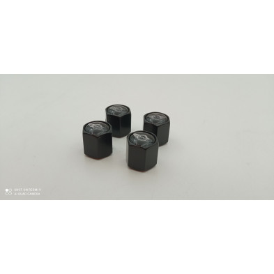 Tapones de valvulas negros con antirrobo Mini Cooper