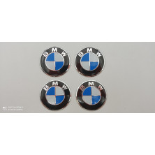 Chapas de centro de rueda BMW azul 56mm