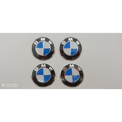 Chapas de centro de rueda BMW azul 56mm