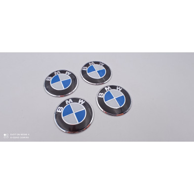 Chapas de centro de rueda BMW azul 56mm
