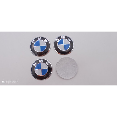 Chapas Adhesivas Centro de Rueda BMW Azul 56mm