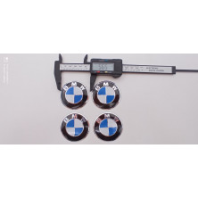 Chapas de centro de rueda BMW azul 56mm