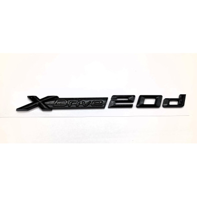 Emblema letras bmw xdrive 20d negro