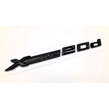 Emblema letras bmw xdrive 20d negro