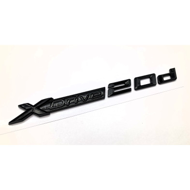 Emblema letras bmw xdrive 20d negro