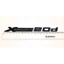 Emblema letras bmw xdrive 20d negro