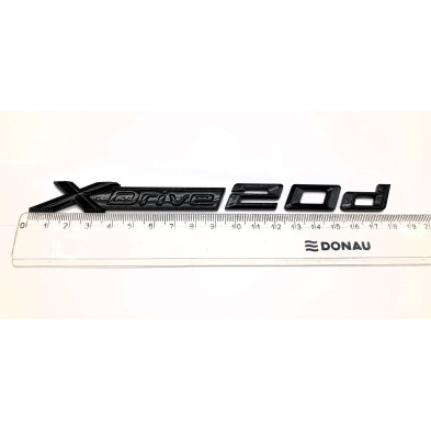 Emblema letras bmw xdrive 20d negro
