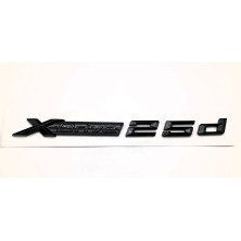 Emblema Letras BMW XDRIVE 25d Negro
