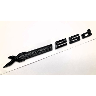 Emblema Letras BMW XDRIVE 25d Negro