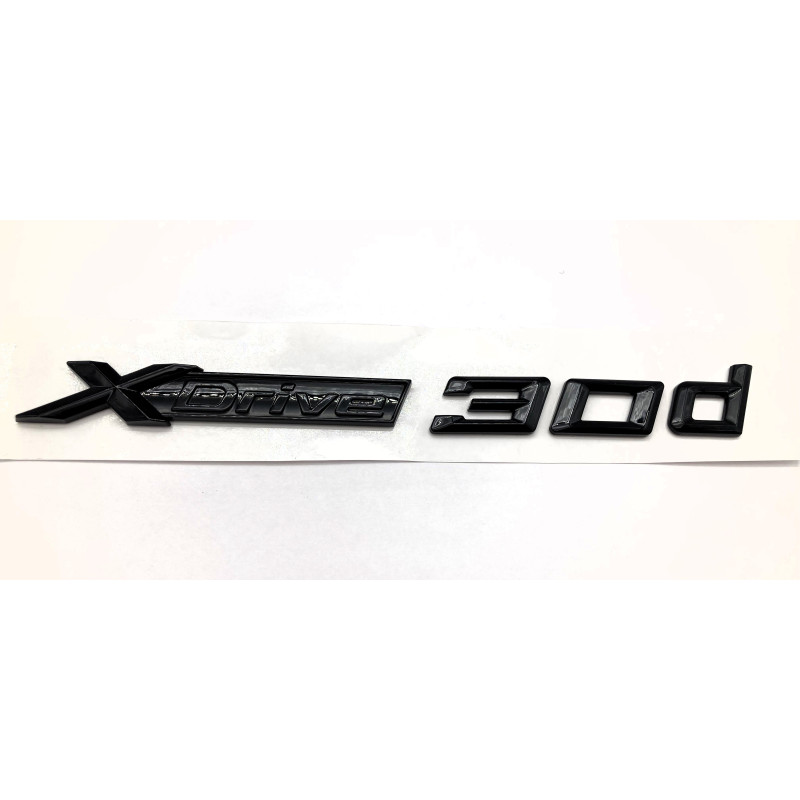 Emblema letras bmw xdrive 30d negro