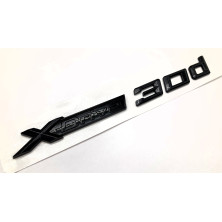 Emblema letras bmw xdrive 30d negro