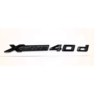 Emblema Laterales Letras BMW XDRIVE 40d Negro