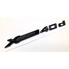 Emblema Laterales Letras BMW XDRIVE 40d Negro