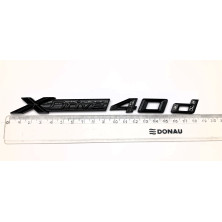 Emblema Laterales Letras BMW XDRIVE 40d Negro