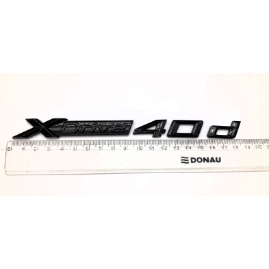 Emblema Laterales Letras BMW XDRIVE 40d Negro