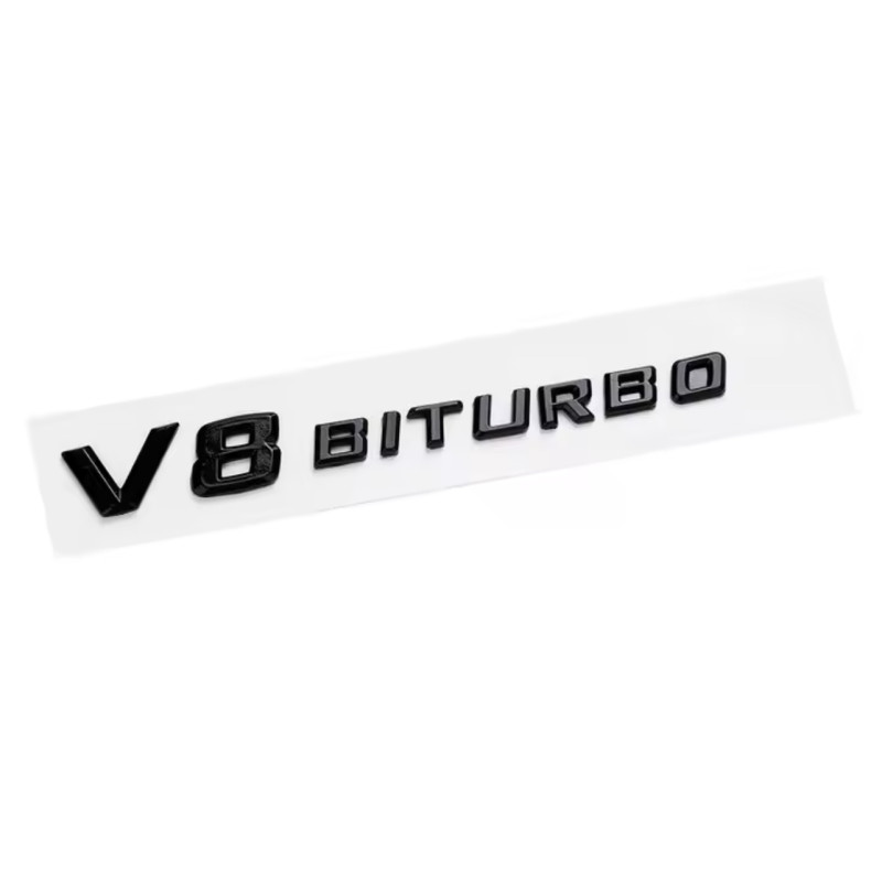 Letras Mercedes V8 BITURBO Negras