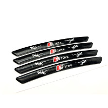 Emblema Aluminio Llantas AUDI S-line Negros