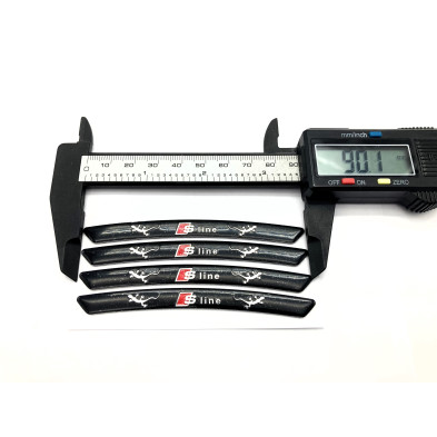 Emblema Aluminio Llantas AUDI S-line Negros