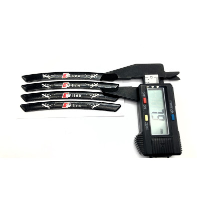 Emblema Aluminio Llantas AUDI S-line Negros
