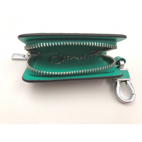 Llavero Funda para llave en CARBONO con verde